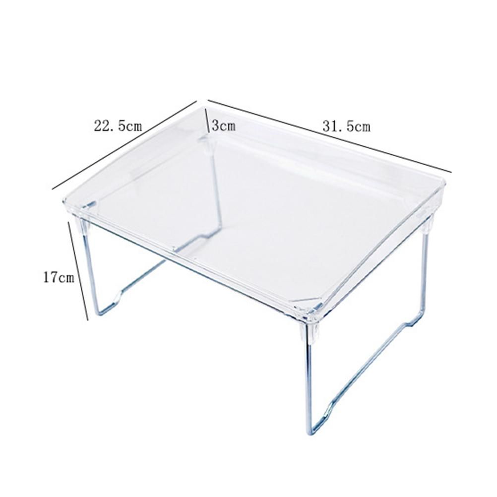 Large Capacity Desktop Storage Rack Clear Acrylic Kitchen Shelf Single Layer view 2