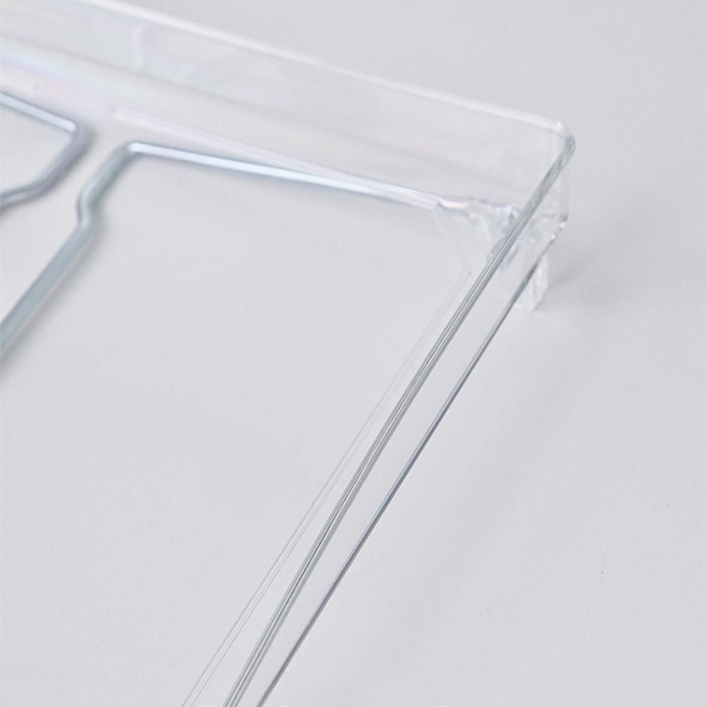 Large Capacity Desktop Storage Rack Clear Acrylic Kitchen Shelf Single Layer view 8