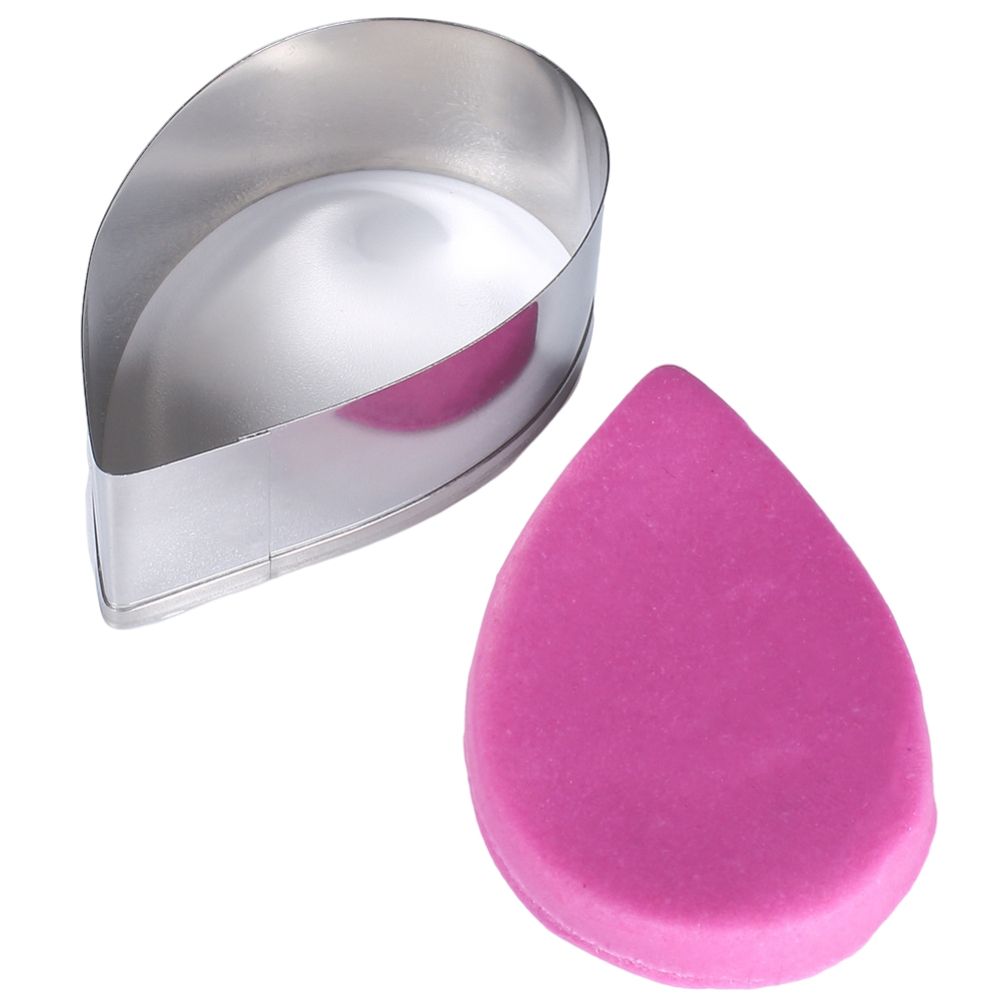 7Pcs/Set Rose Cutter Stainless Steel Water Drop Shape Fondant Flower Molds view 6