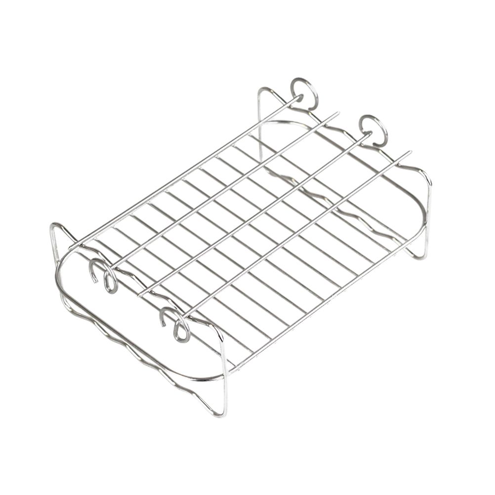 2Pcs Air Fryer Rack 304 Stainless Steel Dehydrator Rack with 4 Barbecue Sticks view 5
