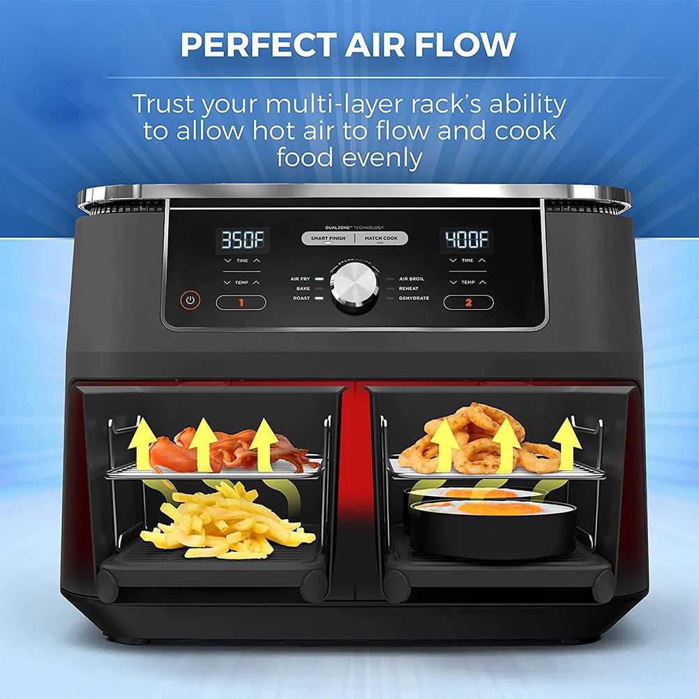 2Pcs Air Fryer Rack 304 Stainless Steel Dehydrator Rack with 4 Barbecue Sticks view 13