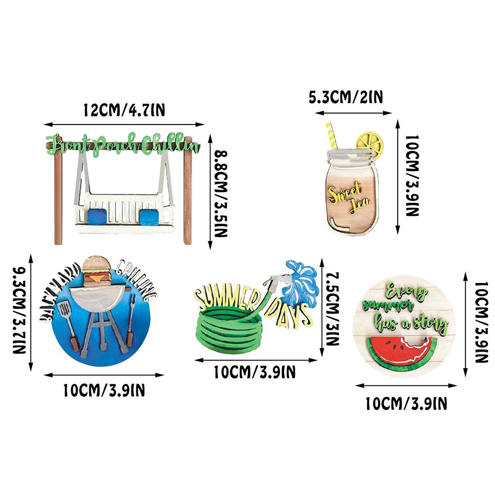 Summer Tiered Tray Decor Set Farmhouse Wood Tiered Tray Decor Items Summer view 2