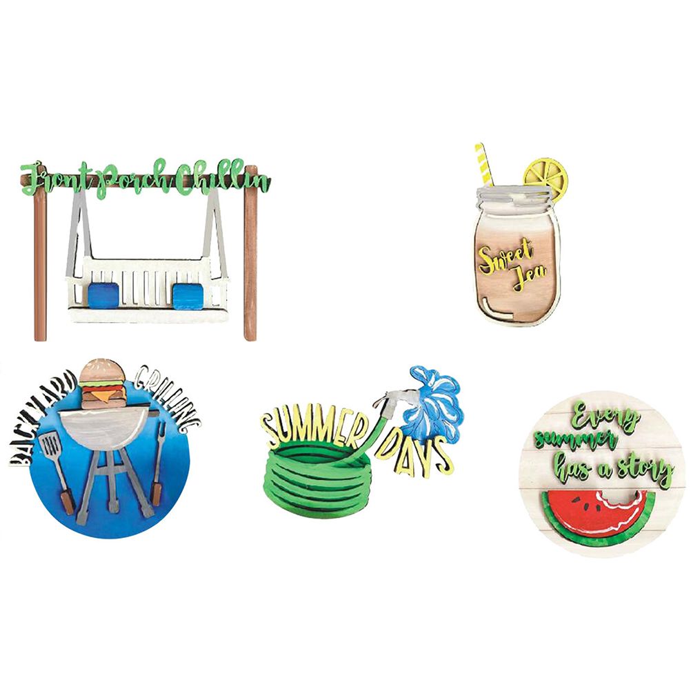 Summer Tiered Tray Decor Set Farmhouse Wood Tiered Tray Decor Items Summer view 7
