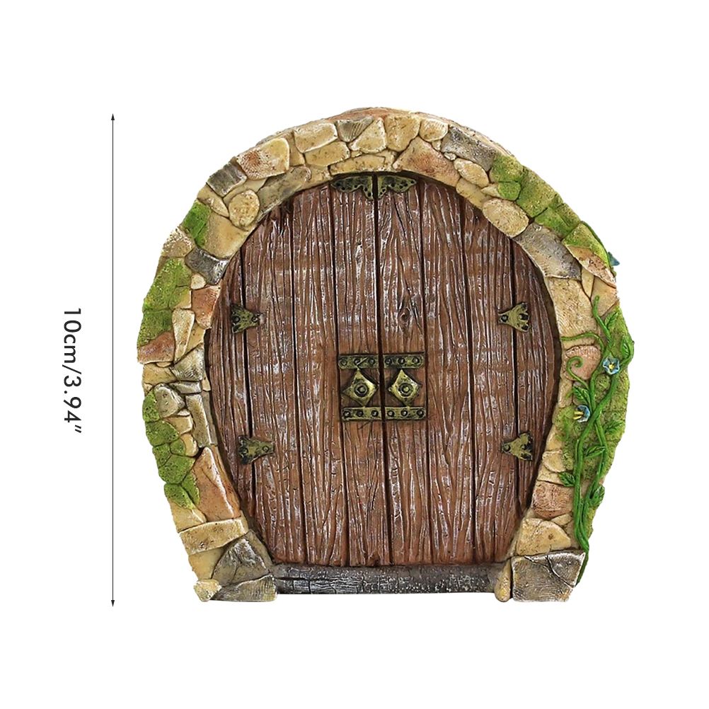 Fairy Door for Trees Miniature Fairy Garden Outdoor Decor Accessories Yard Art view 2