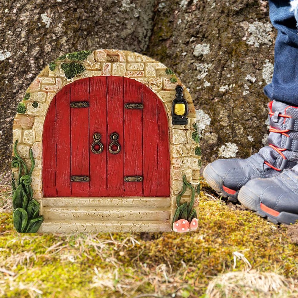 Fairy Door for Trees Miniature Fairy Garden Outdoor Decor Accessories Yard Art view 3
