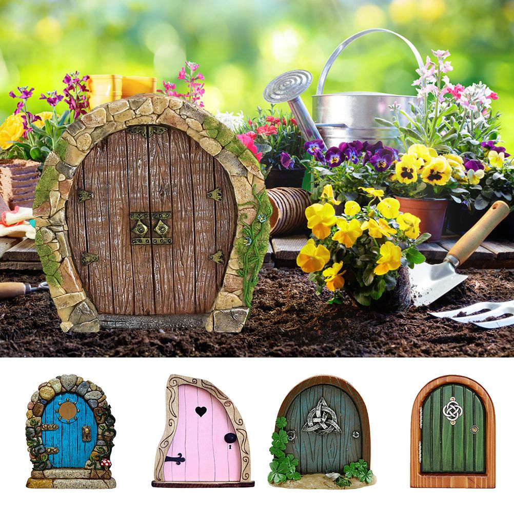 Fairy Door for Trees Miniature Fairy Garden Outdoor Decor Accessories Yard Art view 7