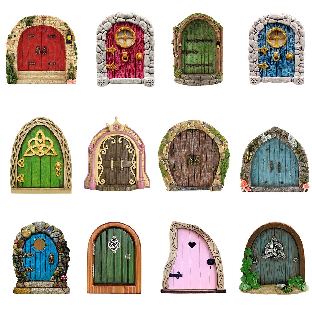 Fairy Door for Trees Miniature Fairy Garden Outdoor Decor Accessories Yard Art view 9