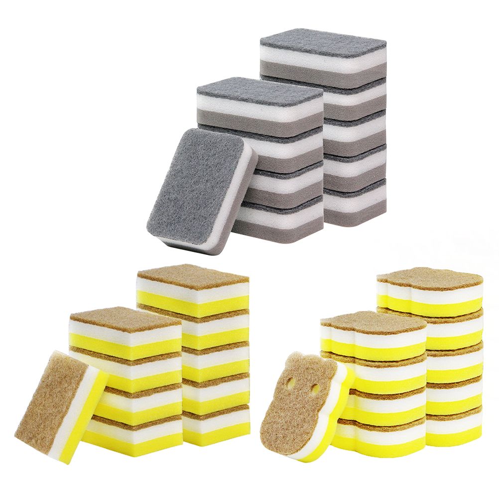 10Pcs Cleaning Scrub Sponges Heavy Duty Scrubbing Dish Sponge Dishwashing view 11