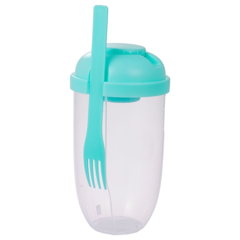 Fresh Salad Container Serving Cup with Dressing Container Fork Portable