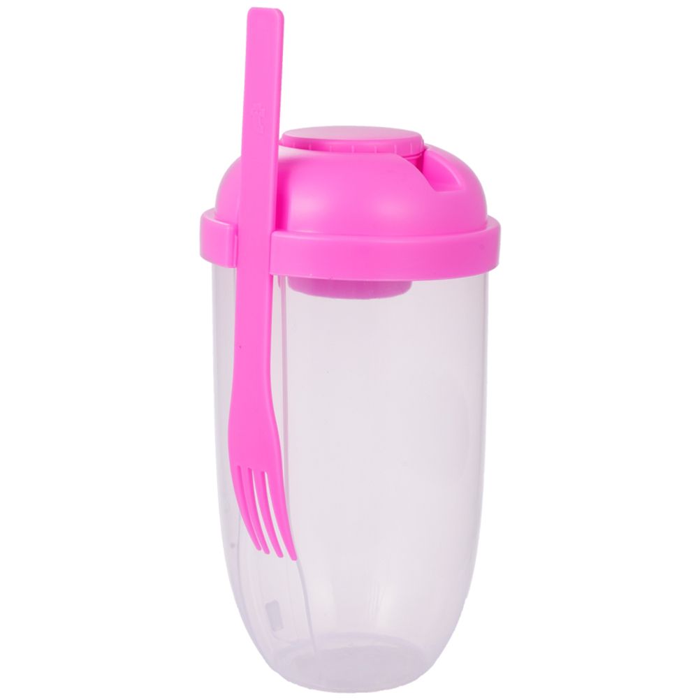 Fresh Salad Container Serving Cup with Dressing Container Fork Portable
