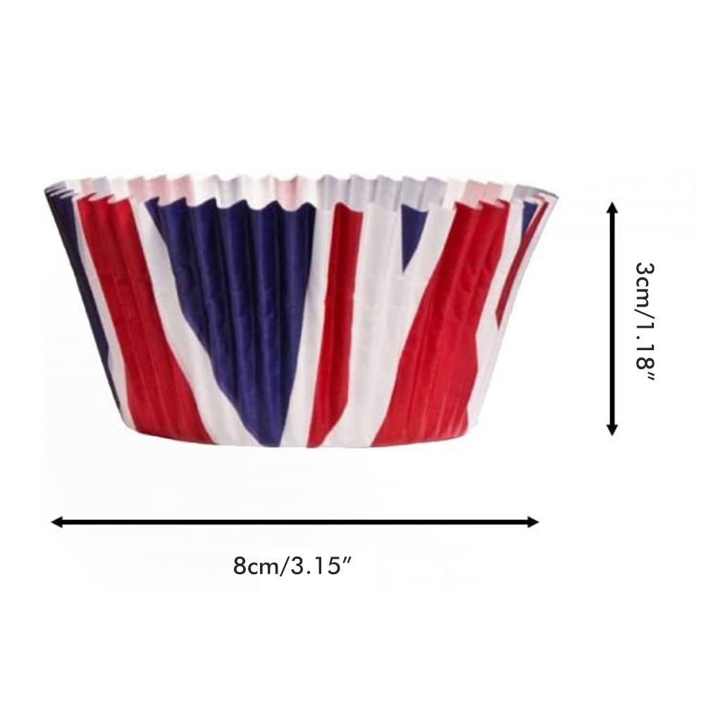 200Pcs Union Jack Mini Paper Baking Cups Cupcake Liners Cupcake Wrappers for view 2