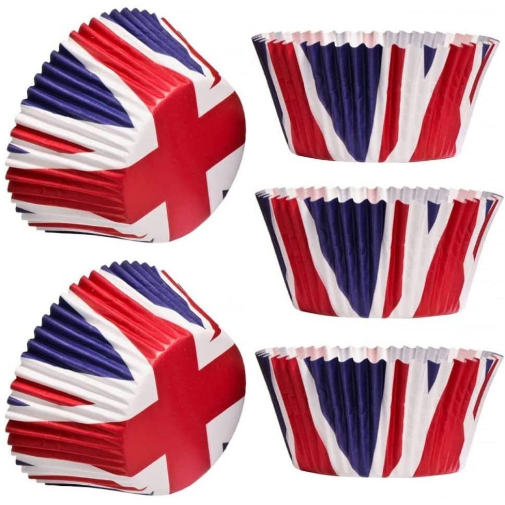 200Pcs Union Jack Mini Paper Baking Cups Cupcake Liners Cupcake Wrappers for view 5