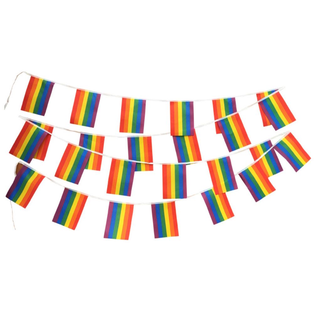 Rainbow Flag LGBT Pride String Flag Hanging Gay Lesbian Banners Bunting Flags