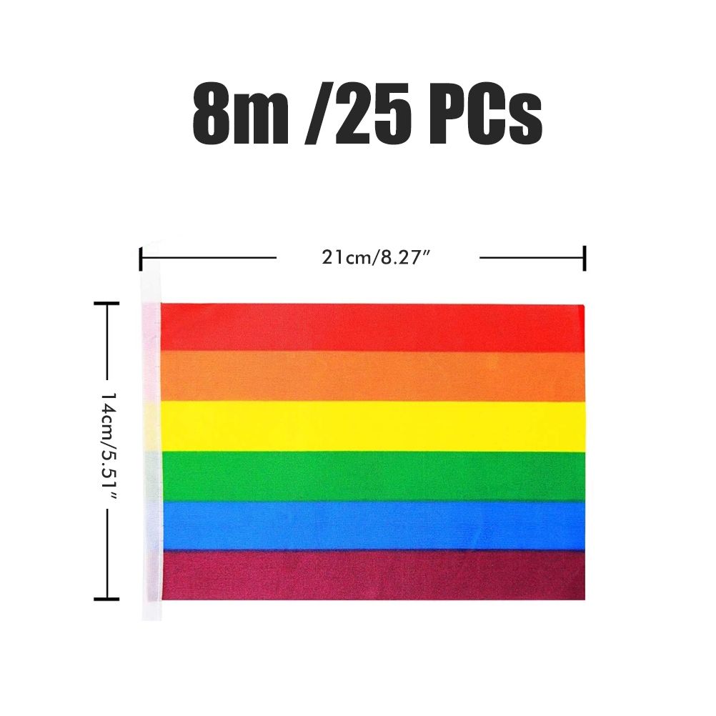 Rainbow Flag LGBT Pride String Flag Hanging Gay Lesbian Banners Bunting Flags view 3