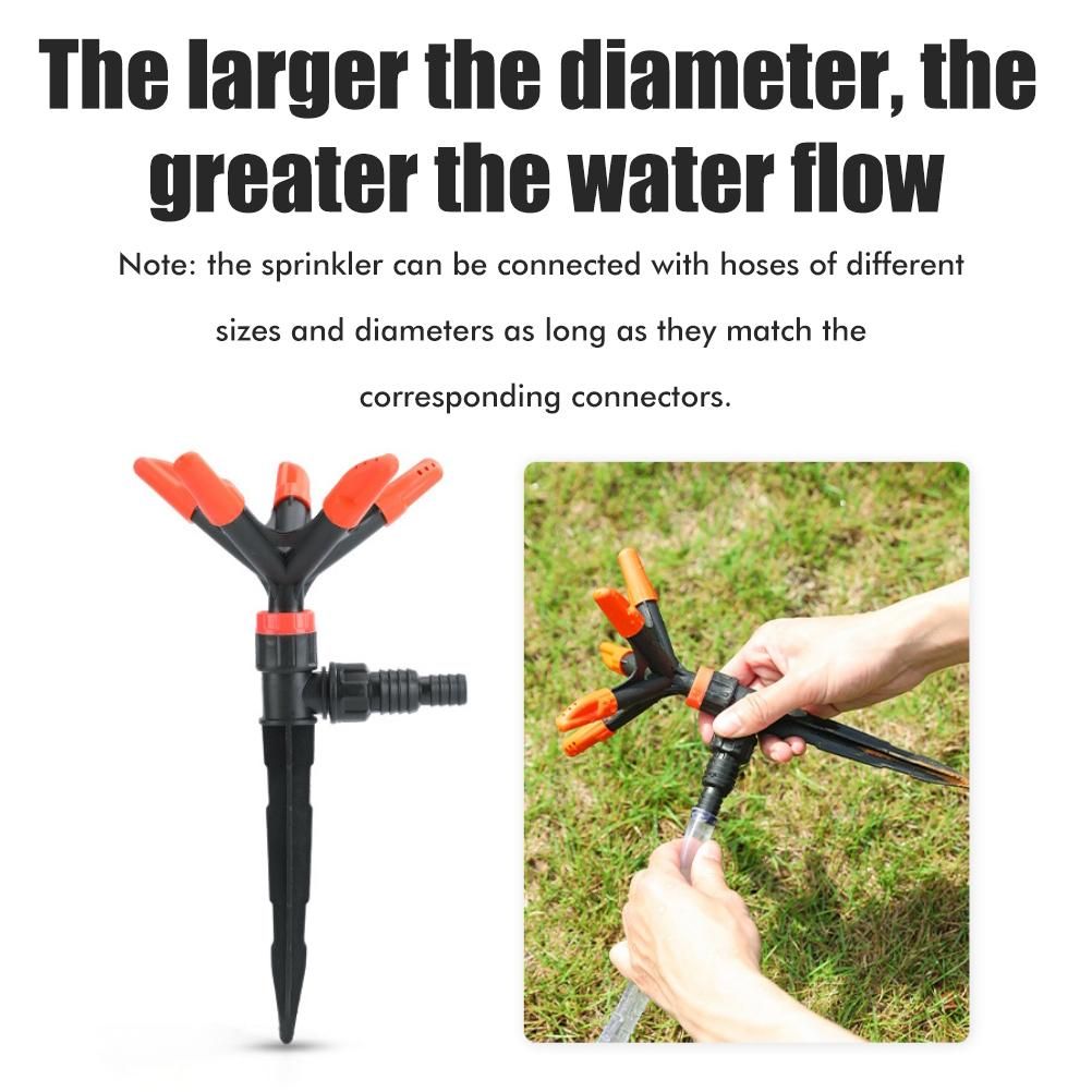 Garden Sprinkler 360°Automatic Rotating Lawn Sprinklers Water Sprinkler for view 3