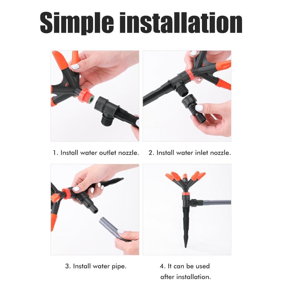 Garden Sprinkler 360°Automatic Rotating Lawn Sprinklers Water Sprinkler for view 9