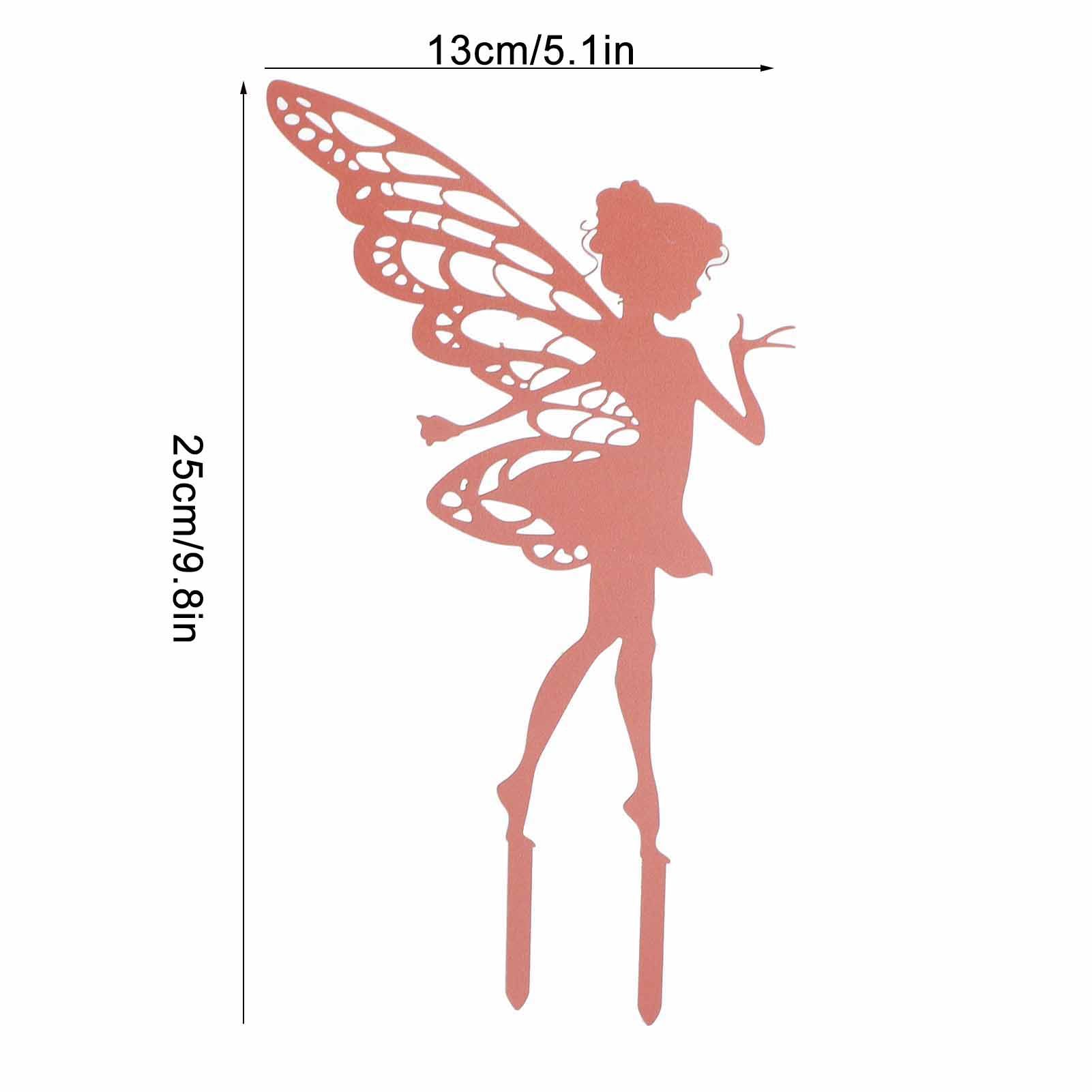 Decorative Garden Stakes Fairy Silhouette Metal Yard Stakes Arts Outdoor view 4