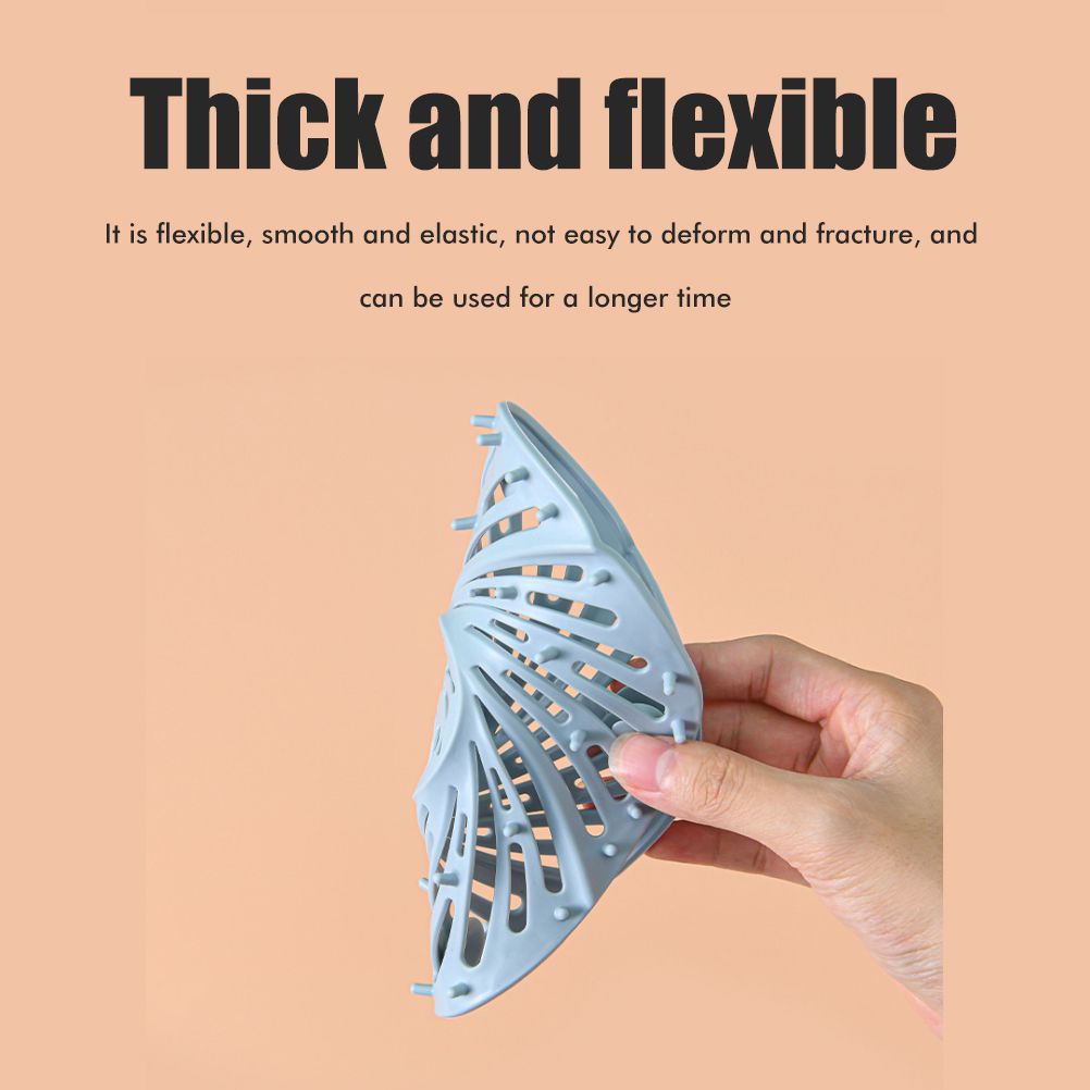 Hair Drain Catcher Shower Drain Cover Hair Stopper with Suction Cup for view 3