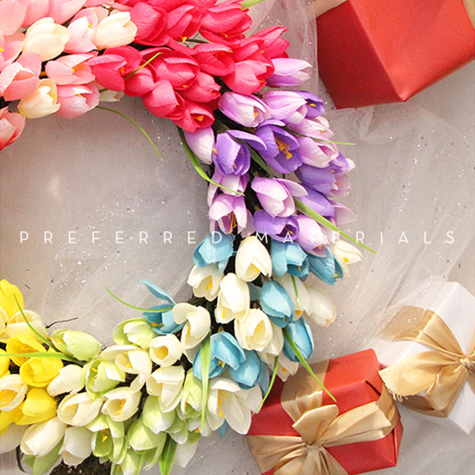 Wreath Simulation Flower Garland Garden Home Decoration view 4