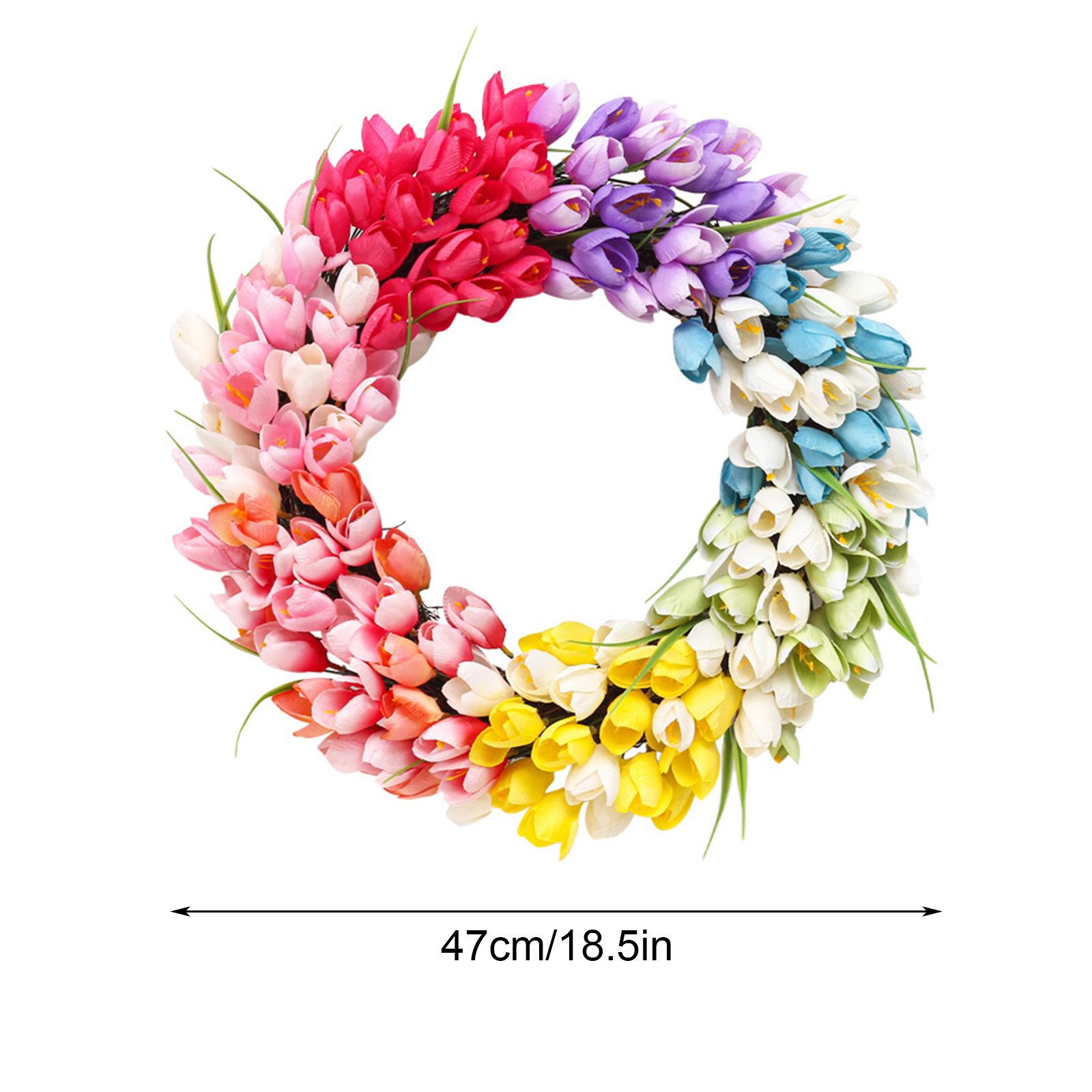 Wreath Simulation Flower Garland Garden Home Decoration view 9