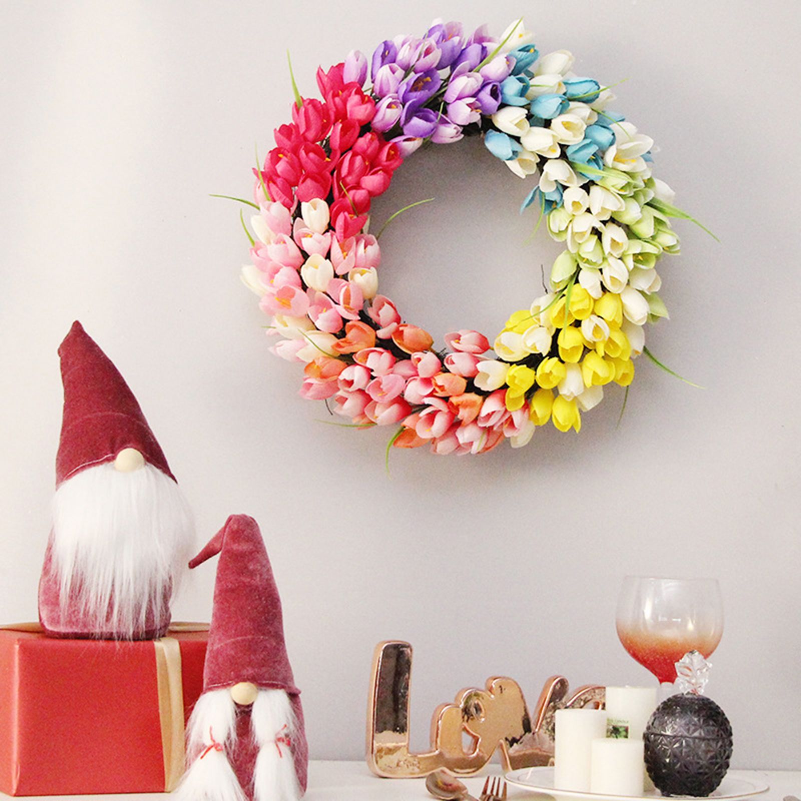 Wreath Simulation Flower Garland Garden Home Decoration view 11
