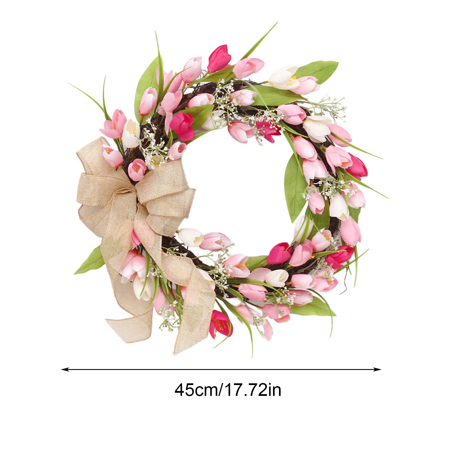 Tulip Wreath Tulip Decorative Wreath Artificial Tulip Wreath Decorative Flower view 8
