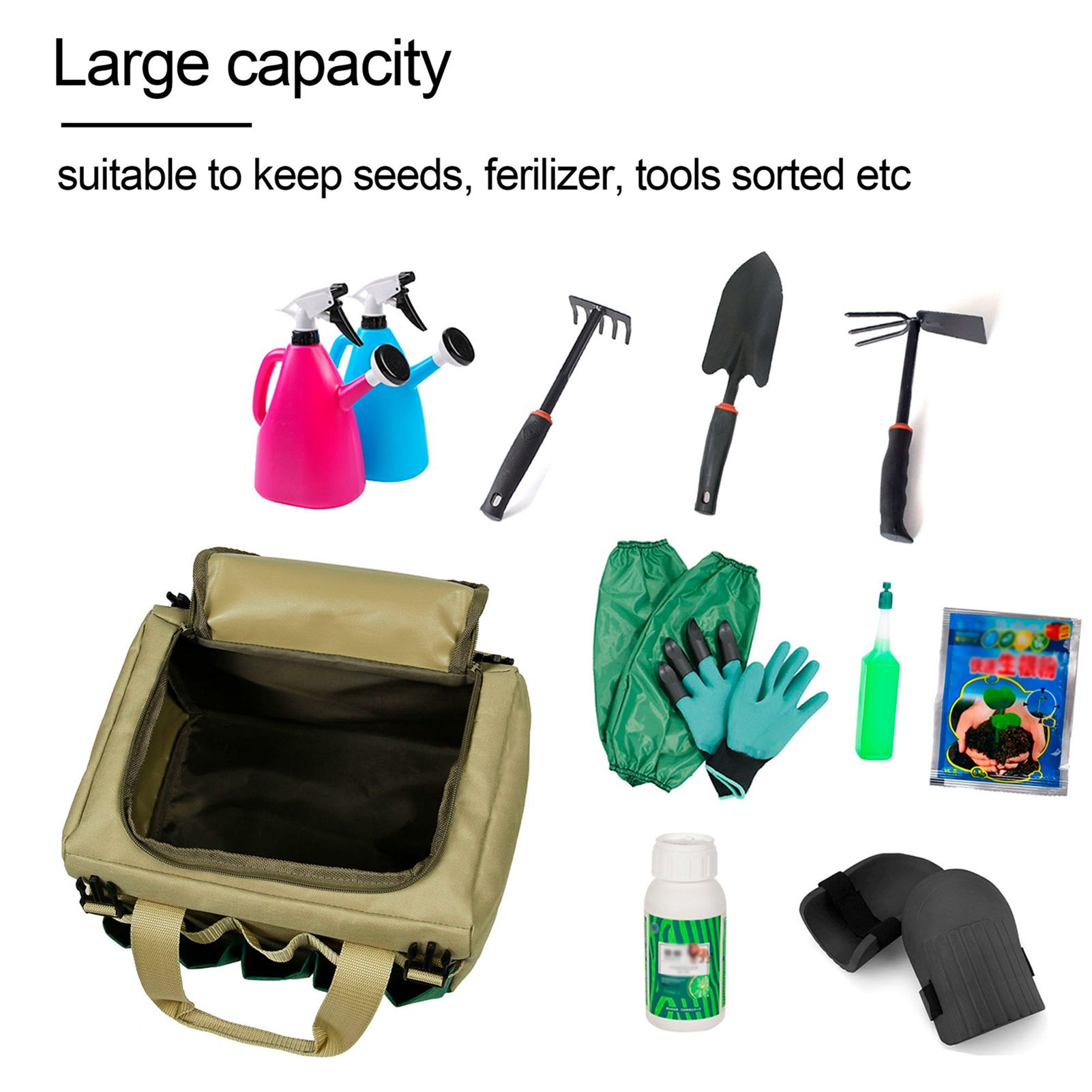 Removable Garden Tool Bench Folding Garden Stool Multifunction Gardening Tool view 6