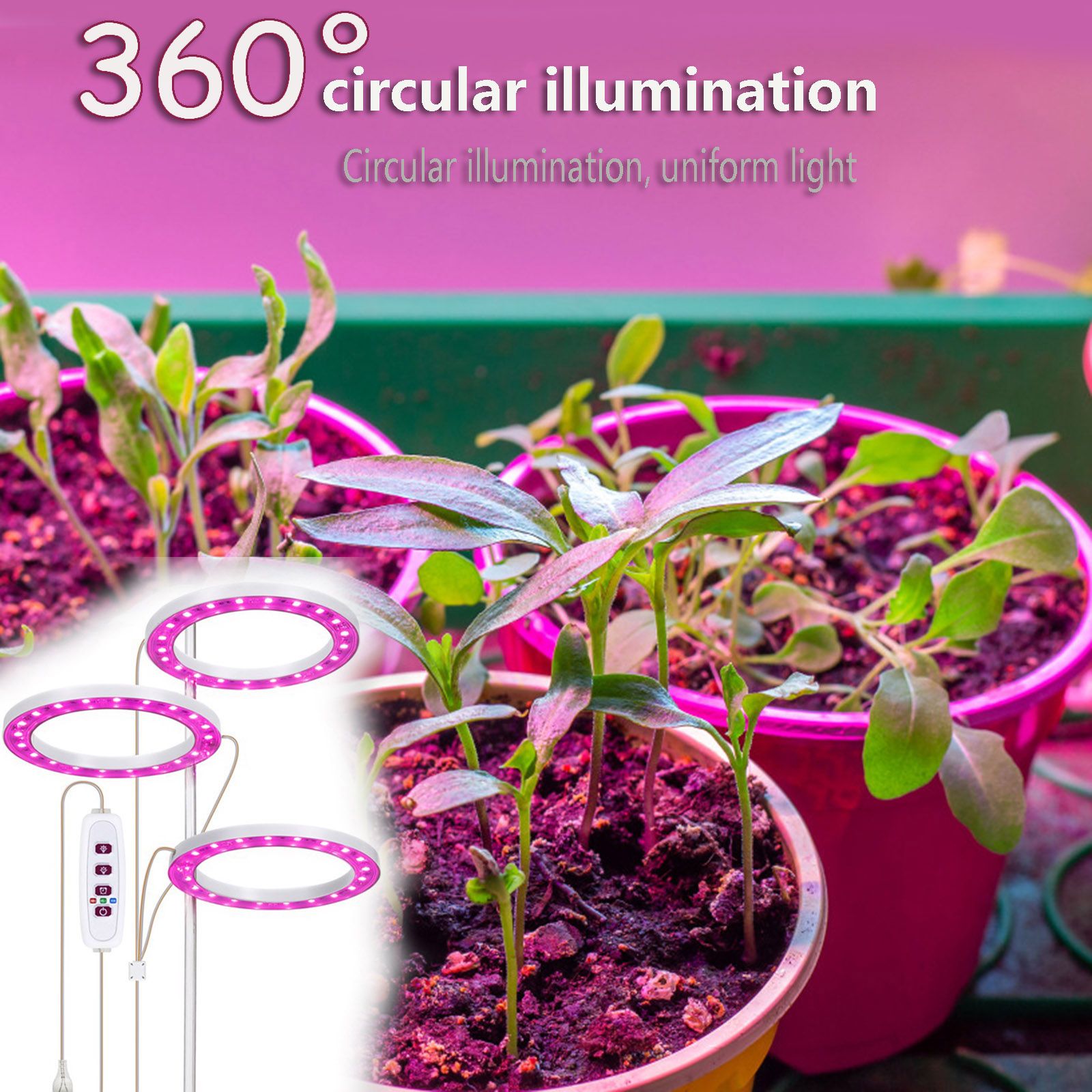 LED Plant Grow Light 5 Dimmable Modes Timing USB LED Plant Lamp for Succulents view 14