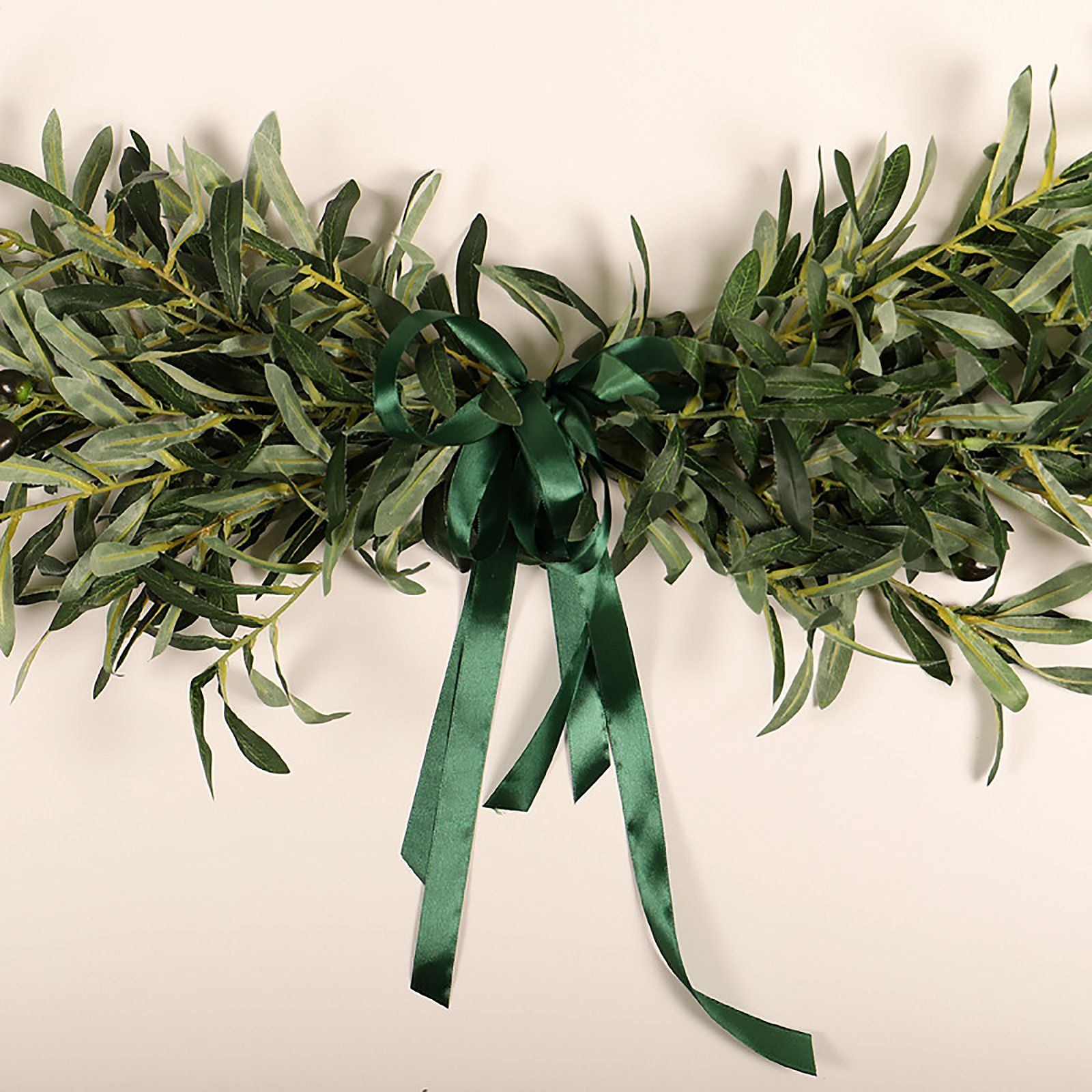 Simulation Olive Lintel Wreath Wall Hanging Lintel Garland Wedding Home Decoration view 2