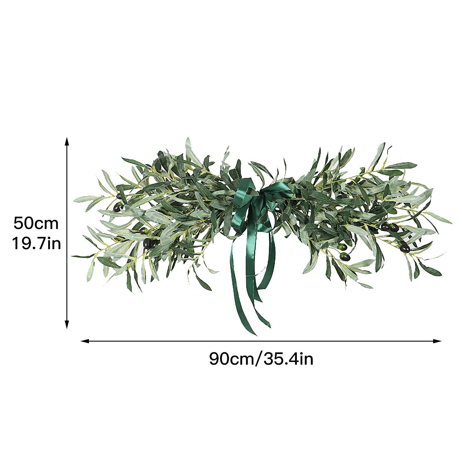 Simulation Olive Lintel Wreath Wall Hanging Lintel Garland Wedding Home Decoration view 5