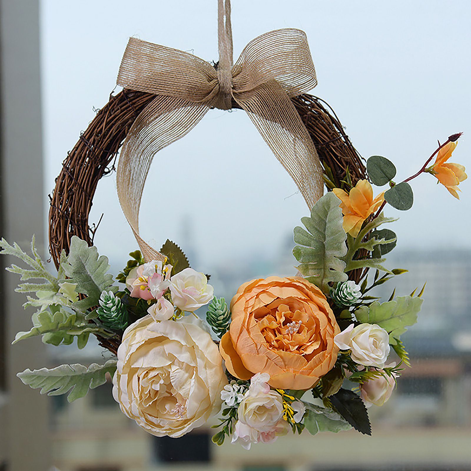 Simulation Peony Garland Outdoor Decoration Garland Wedding Home Door Decoration view 2