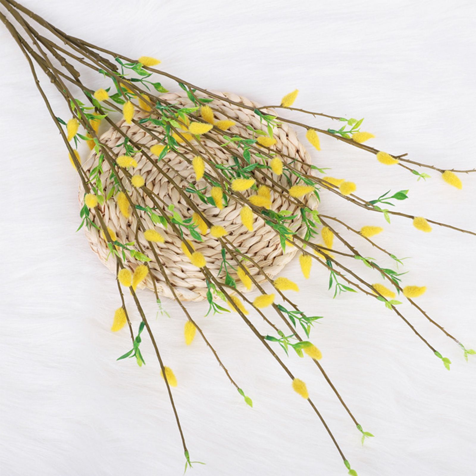Artificial Flower Branch Simulation Bendable Decorative Fake Camellia Flowers view 3