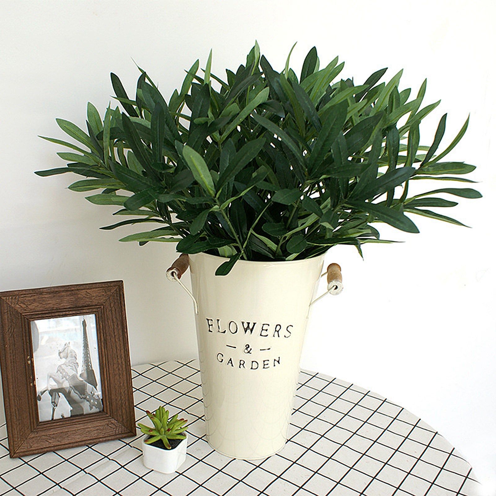 Artificial Olive Leaves Decoration Home Leaves Decoration for Wedding Garden view 5