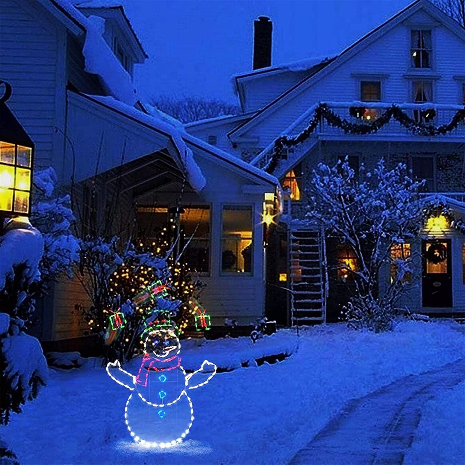 Funny Snowman Light Durable Metal Bright Light Decorative Stylish Snowman view 5