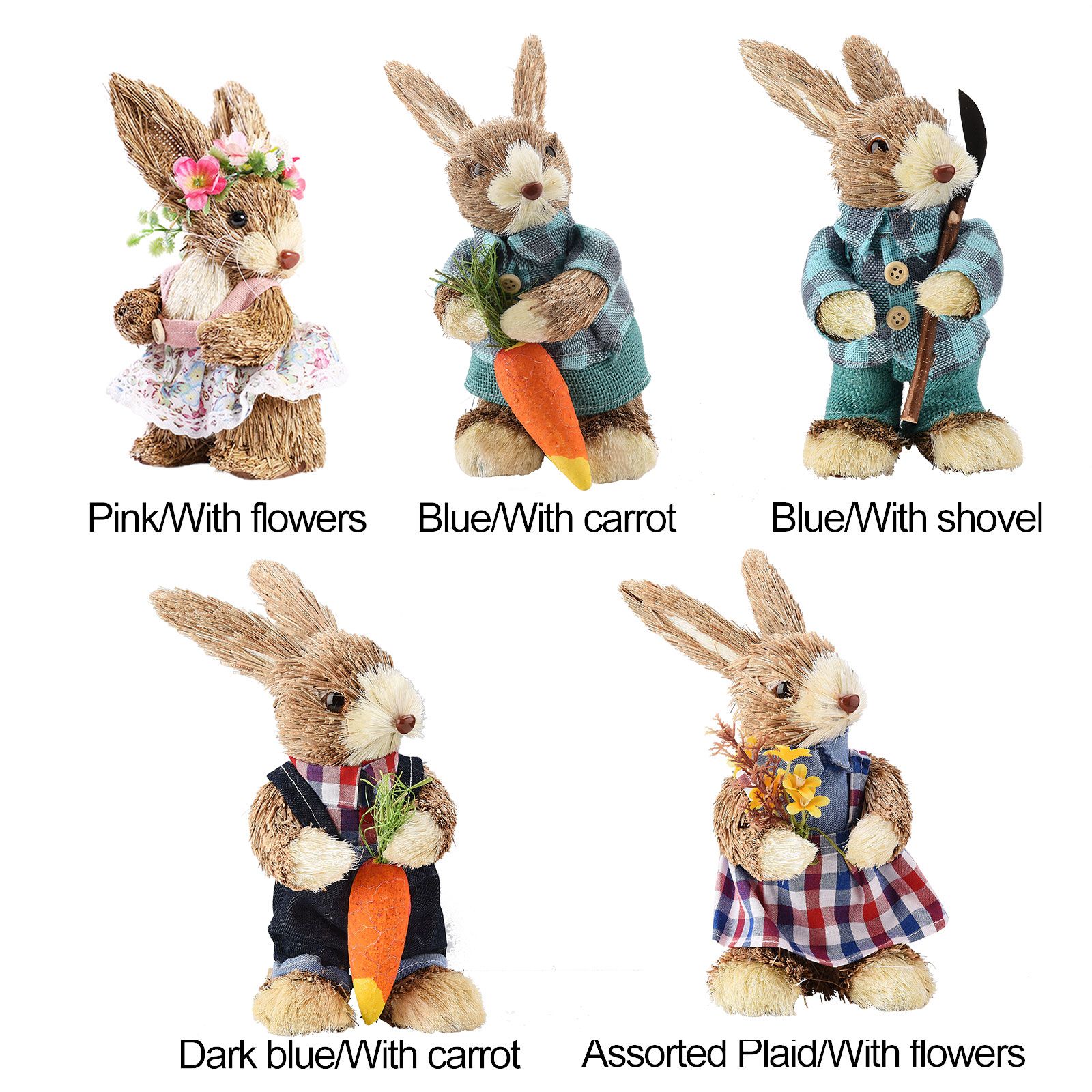 Cattail Eco Friendly Bright Colors Lifelike Durable Easter Bunny Figurine view 10