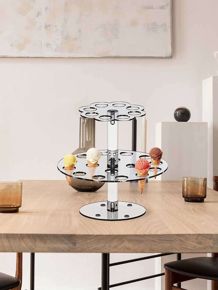 Acrylic Ice Cream Cone Bracket Popcorn Cone Display Rack view 6