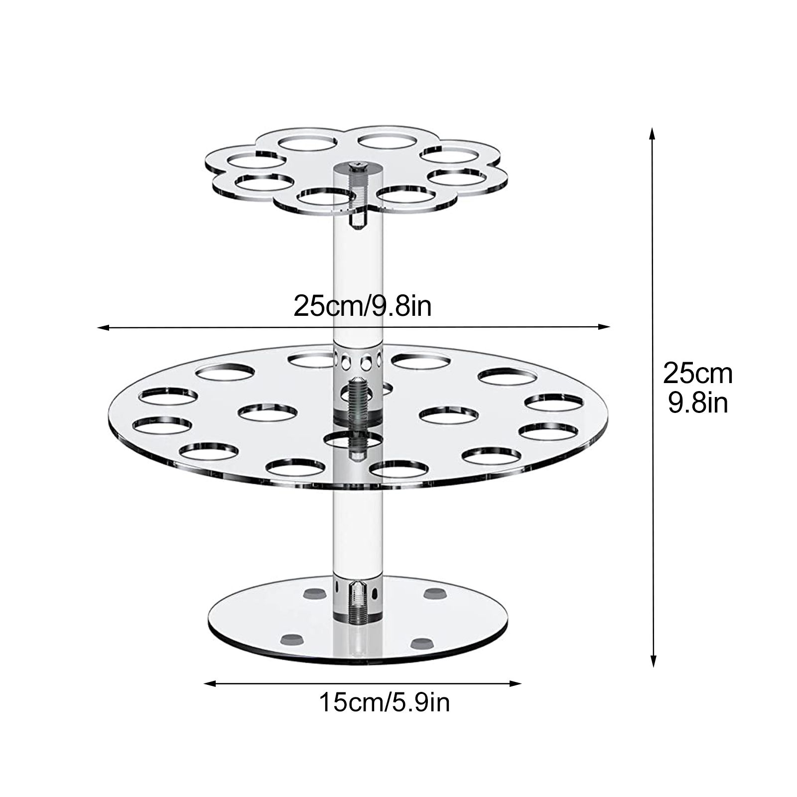 Acrylic Ice Cream Cone Bracket Popcorn Cone Display Rack view 11