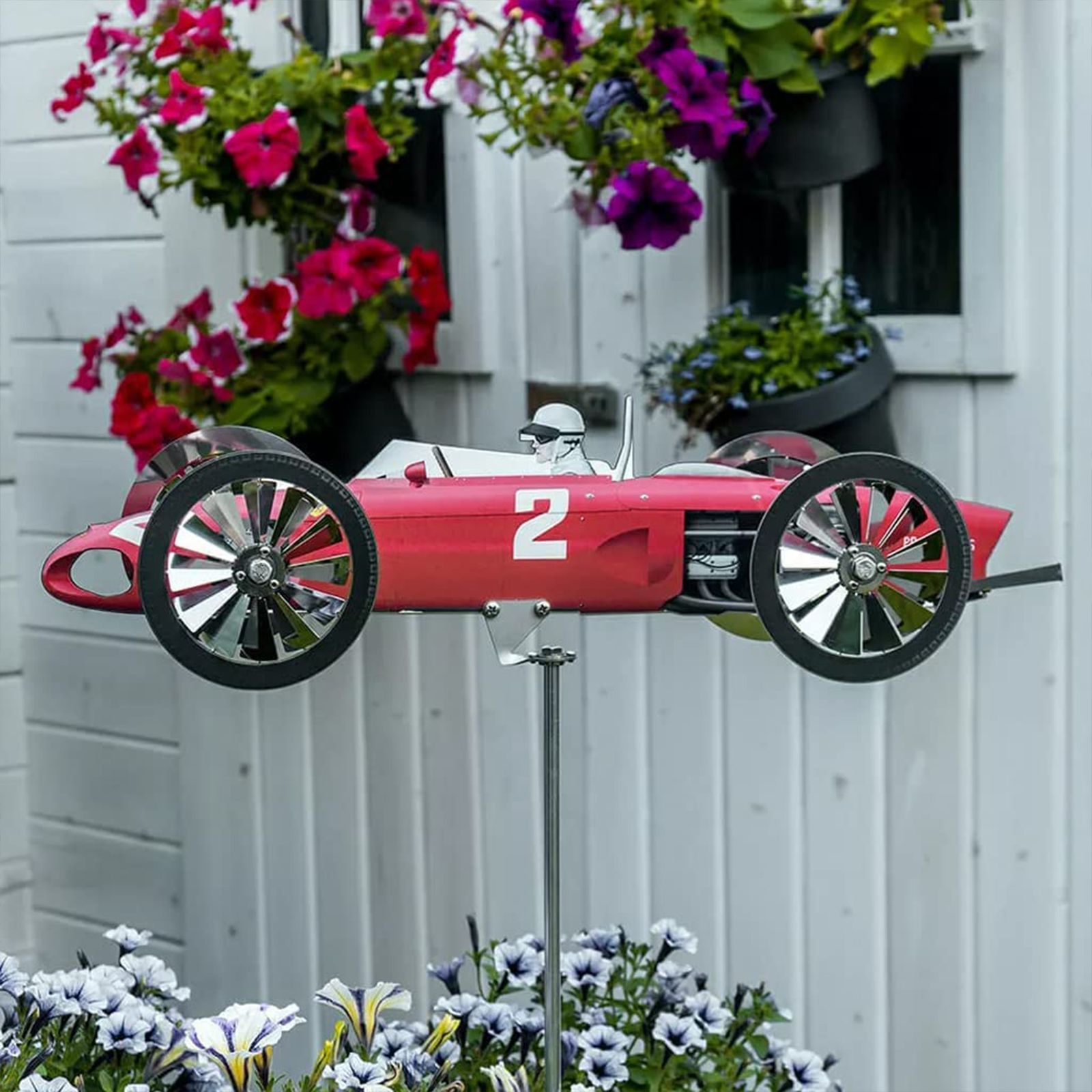 Garden Racing Windmill Garden Spinner Decoration Windmill Garden Pinwheels view 3