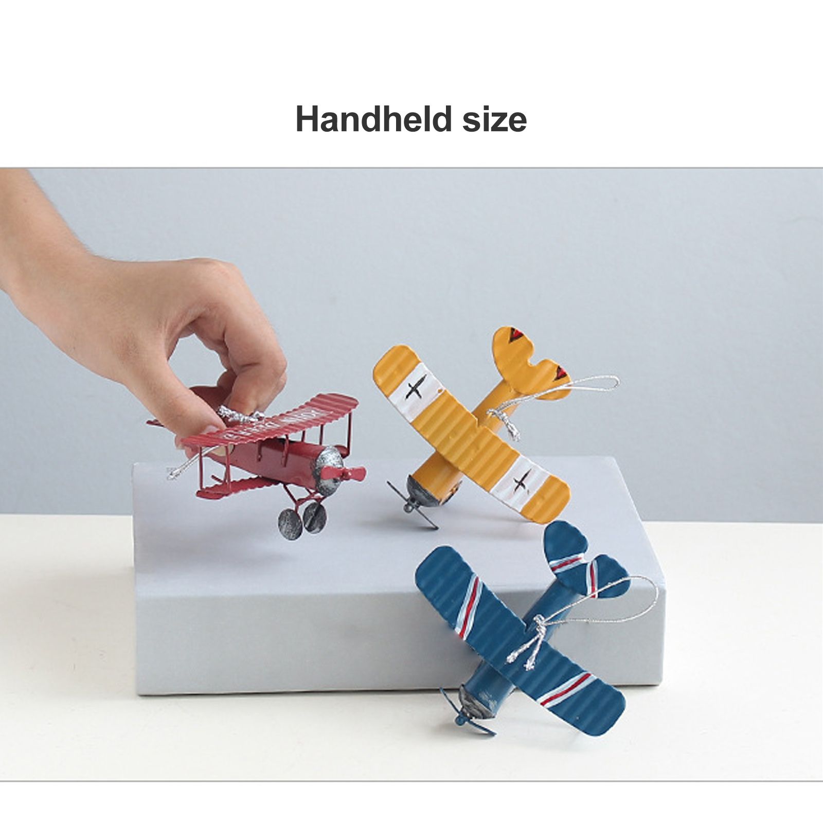 3pcs Airplane Hanging Ornament Retro Decoration Iron Airplane Model for Car view 4