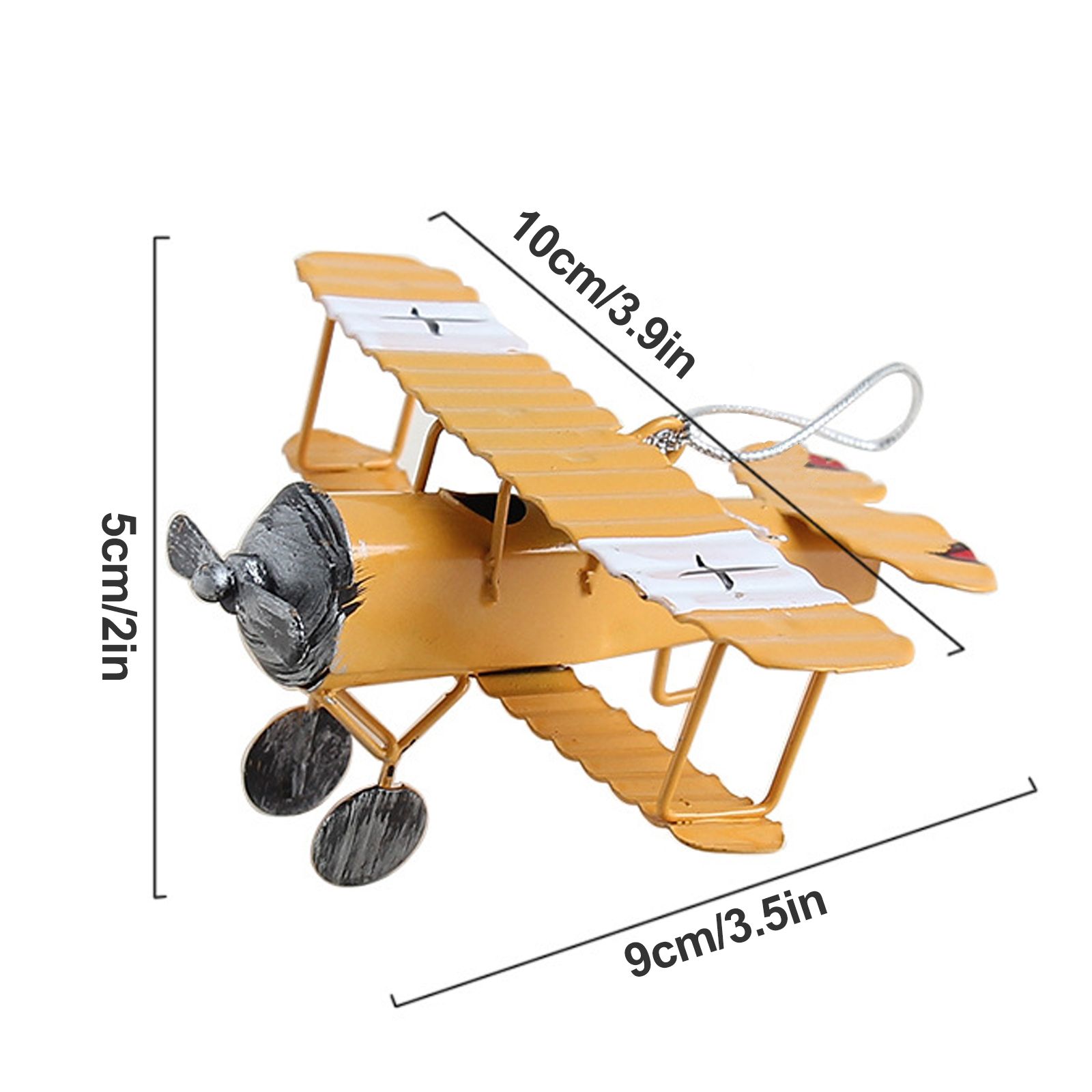 3pcs Airplane Hanging Ornament Retro Decoration Iron Airplane Model for Car view 5