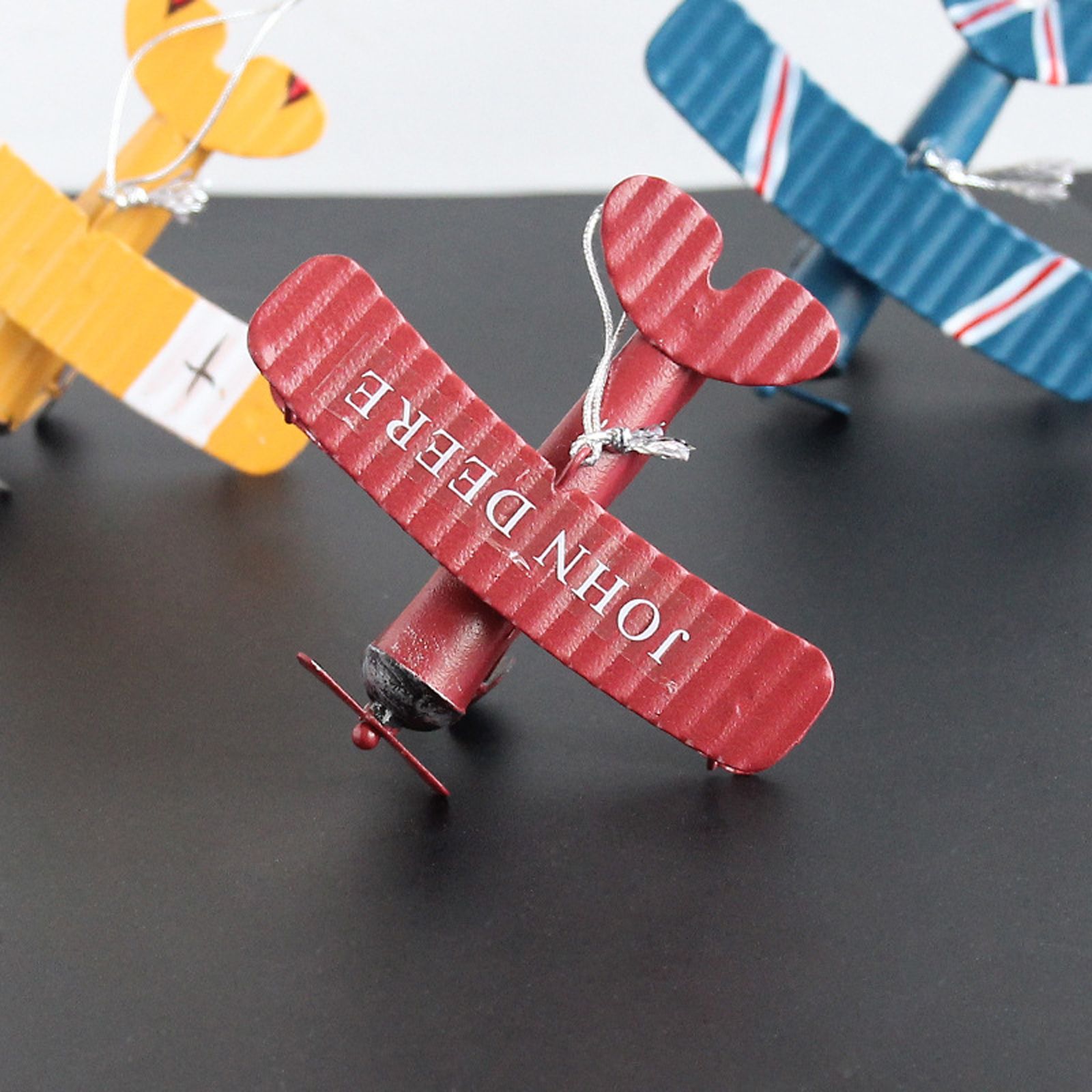 3pcs Airplane Hanging Ornament Retro Decoration Iron Airplane Model for Car view 8