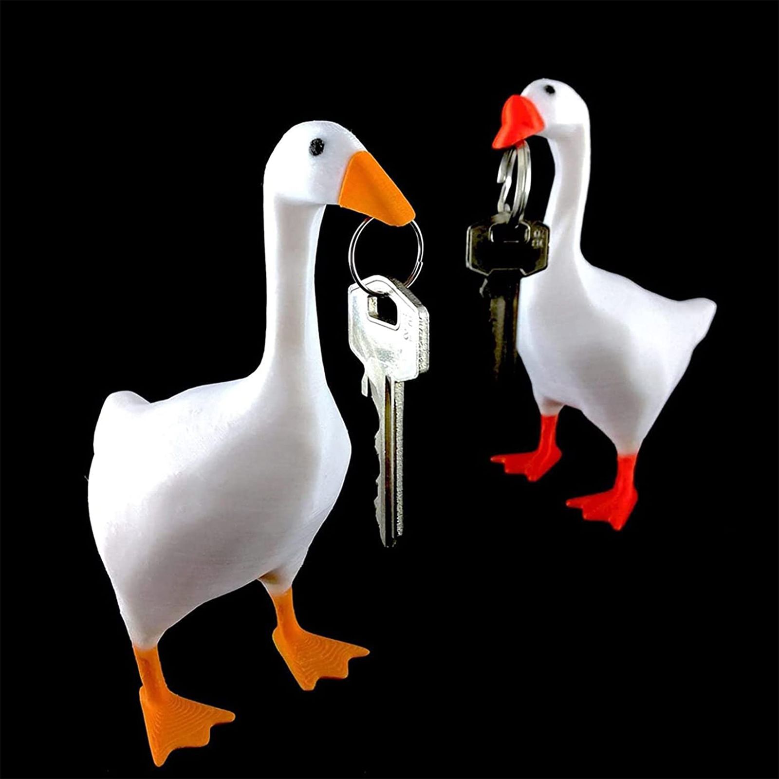 White Duck Magnetic Display Piece Resin Decoration Magnetic Goose Key Holder view 3