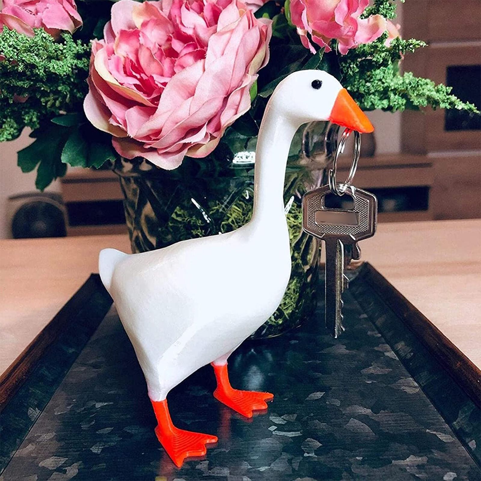 White Duck Magnetic Display Piece Resin Decoration Magnetic Goose Key Holder view 7