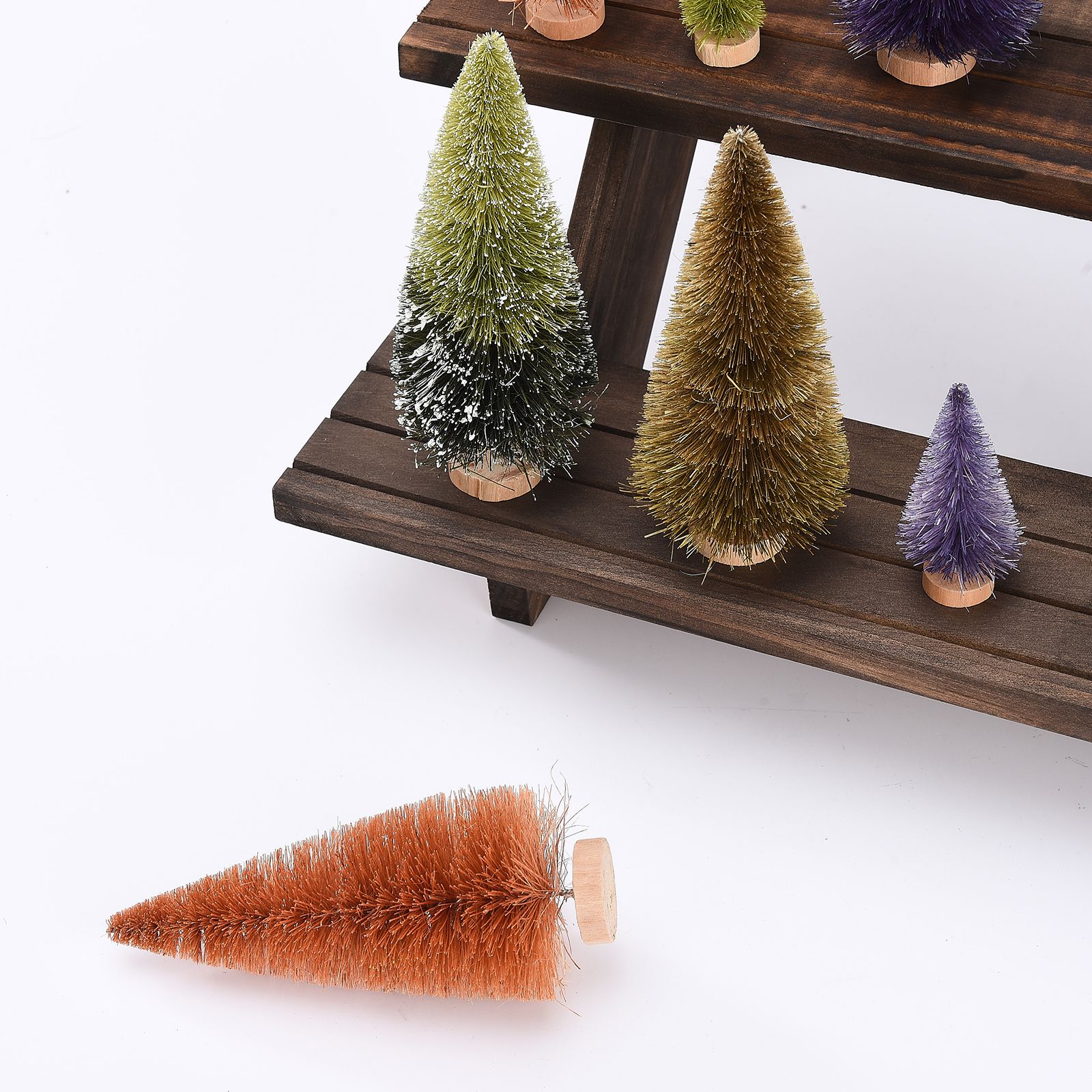 21pcs Artificial Christmas Trees Set Decoration Sisal Wood False Christmas view 8