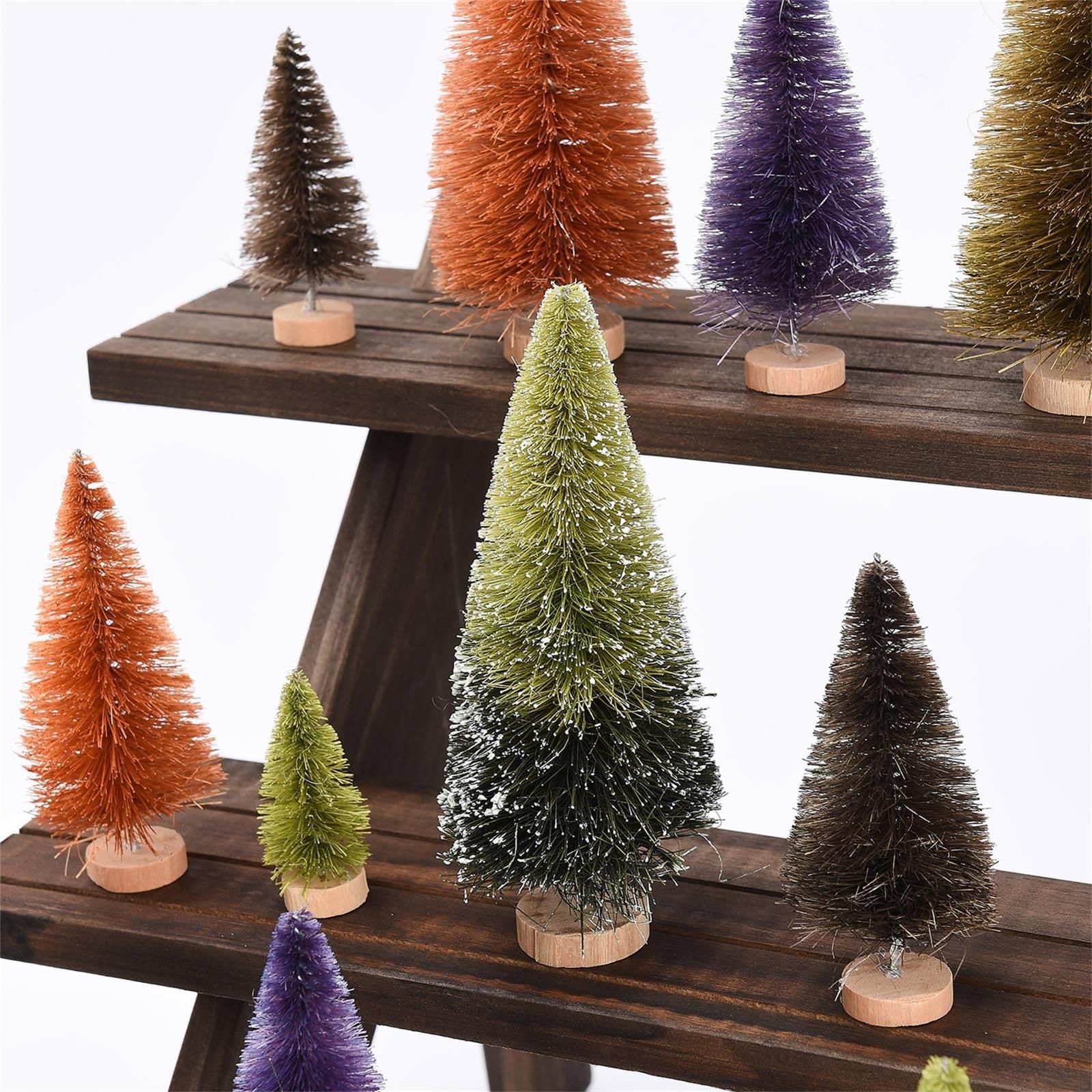 21pcs Artificial Christmas Trees Set Decoration Sisal Wood False Christmas view 9