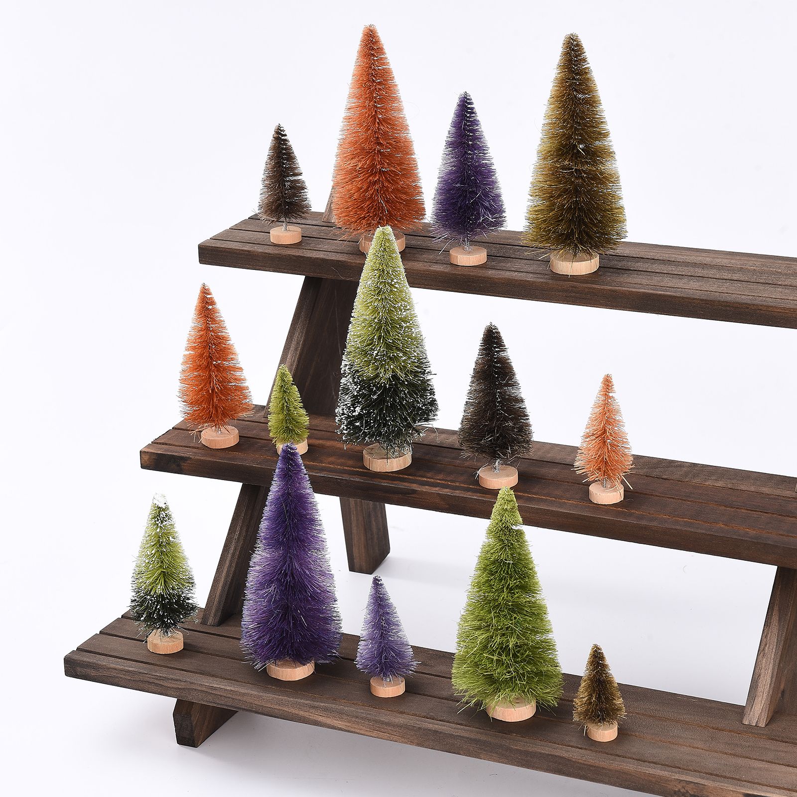 21pcs Artificial Christmas Trees Set Decoration Sisal Wood False Christmas view 10