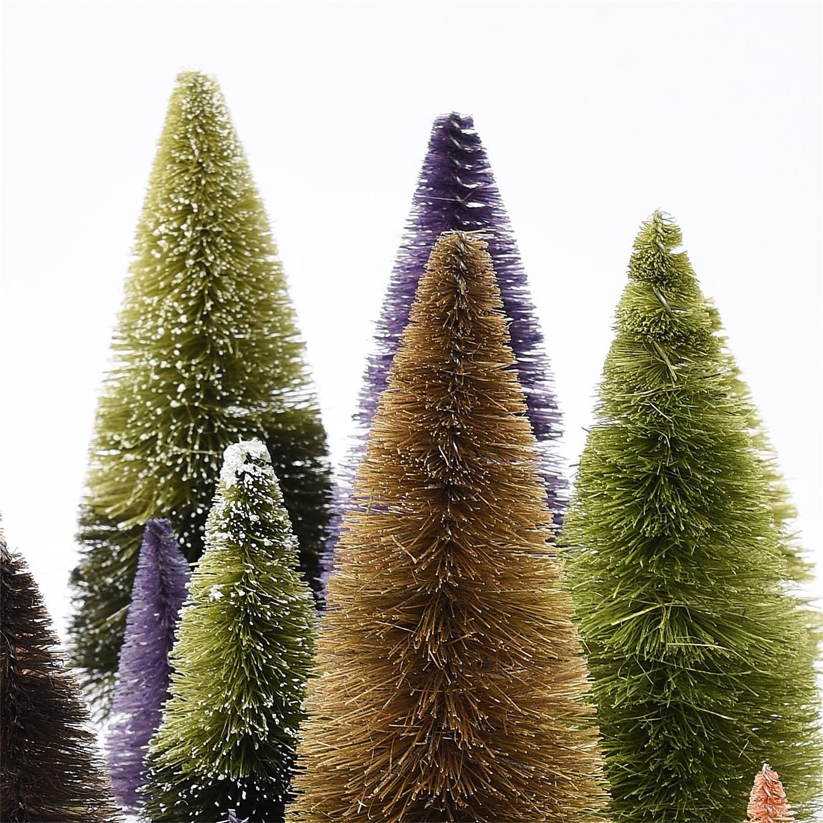 21pcs Artificial Christmas Trees Set Decoration Sisal Wood False Christmas view 11