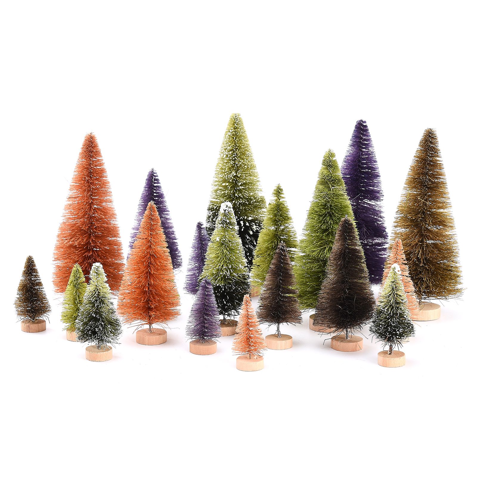 21pcs Artificial Christmas Trees Set Decoration Sisal Wood False Christmas view 14