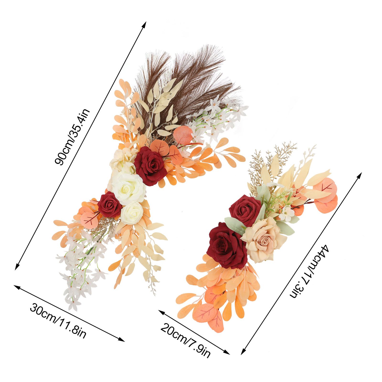 Wedding Decoration Arch Flower Welcome Water Sign Flower Artificial Flowers Swag view 12