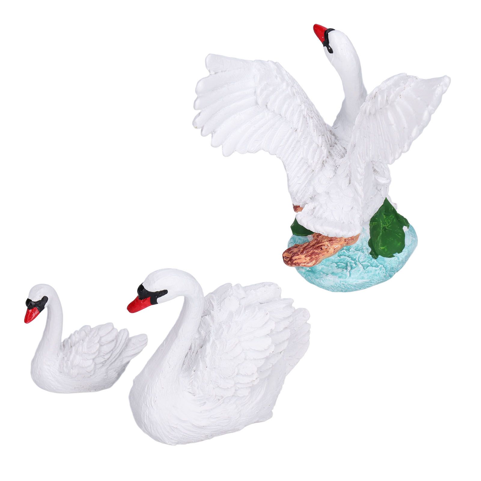 3pcs Resin Swan Ornaments Simulation Decorative Swan Figurine for Miniature view 7